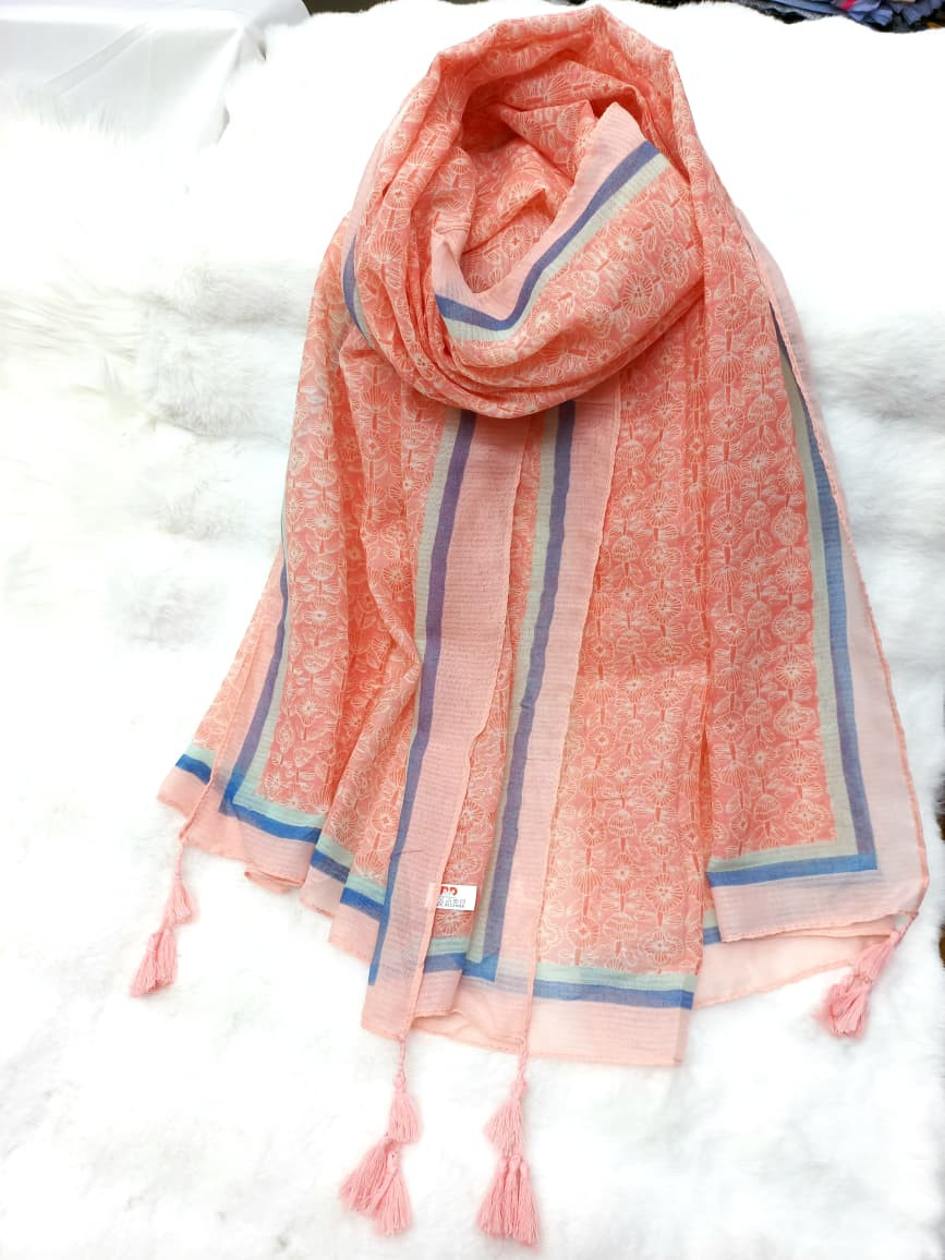 Thin Tassel Cotton/Viscose Hijab/Scarf