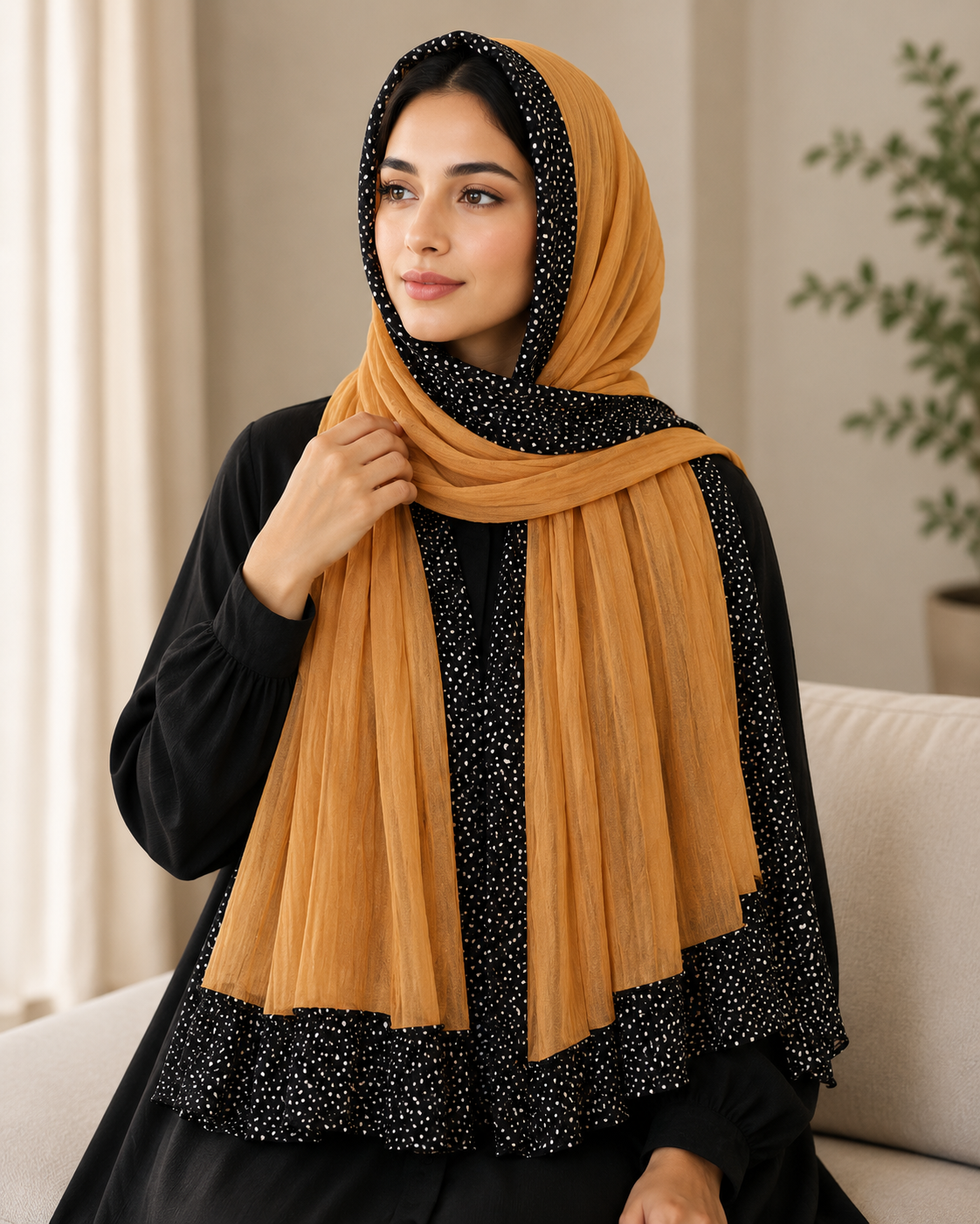 Ribbed Cotton Silk Hijab/Scarf