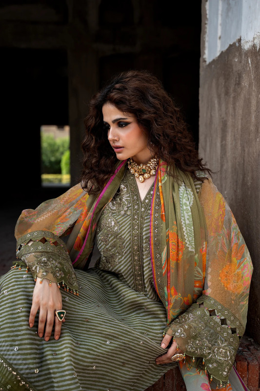 Vasal by Charizma Unstitched Embroidered Chiffon 4 Piece Suit